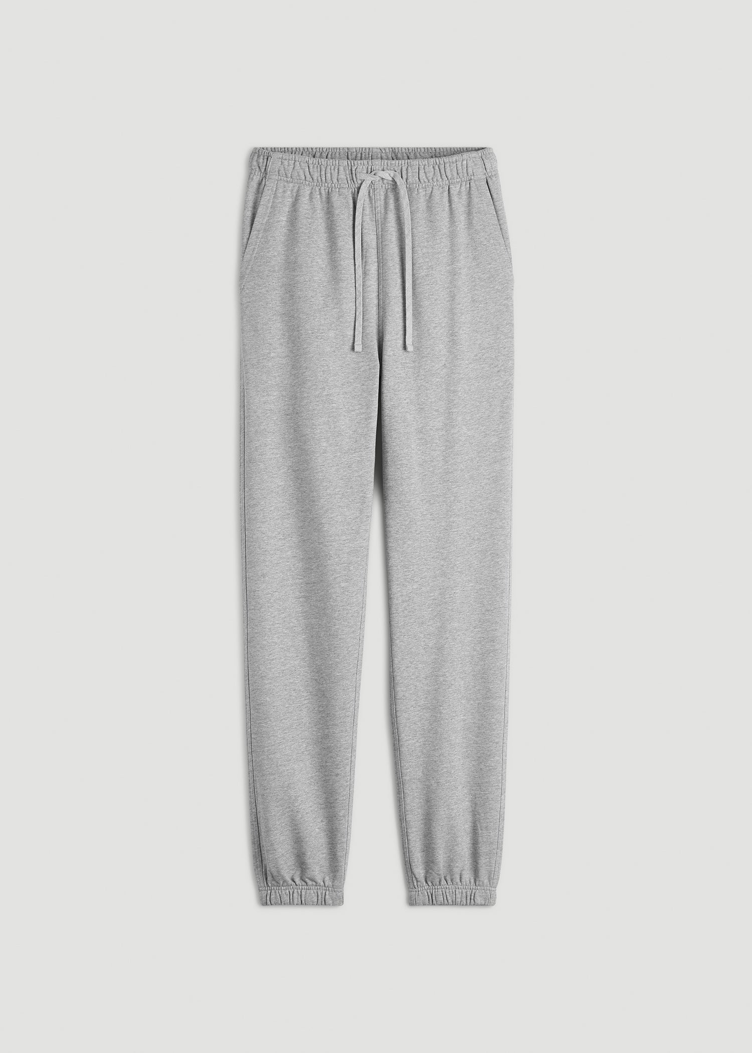 Everyday French Terry Cinched Bottom Sweatpants for Tall Men in Grey Mix