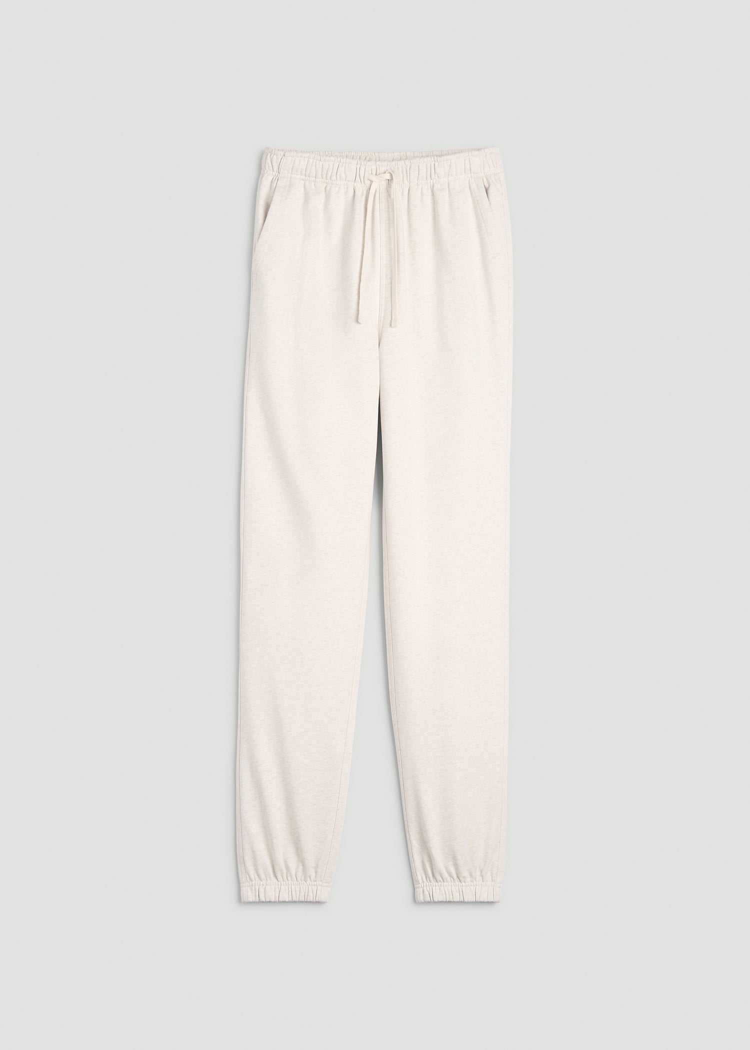 Everyday French Terry Cinched Bottom Sweatpants for Tall Men in Heathered Oatmeal