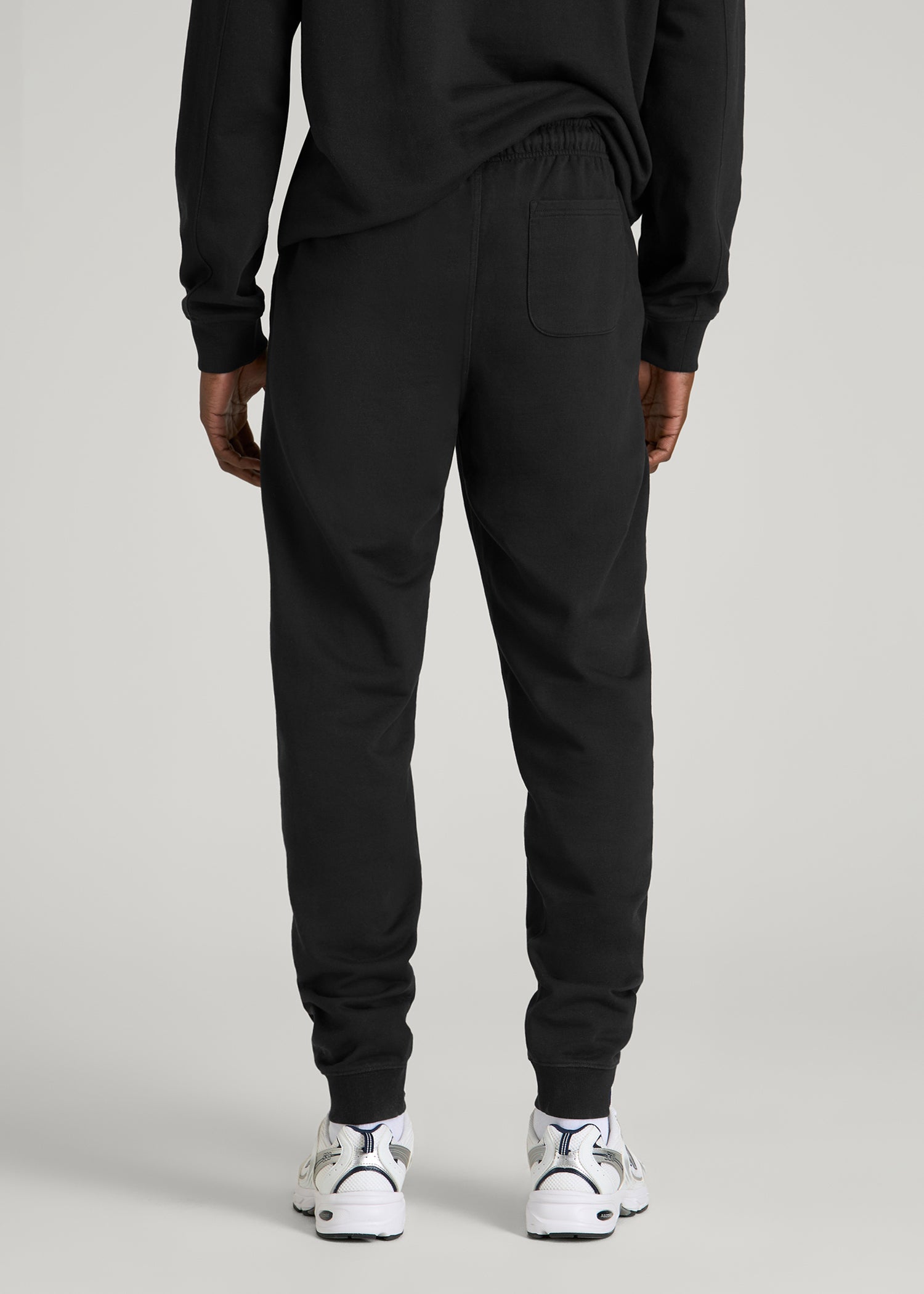 Everyday French Terry Jogger for Tall Men in Black