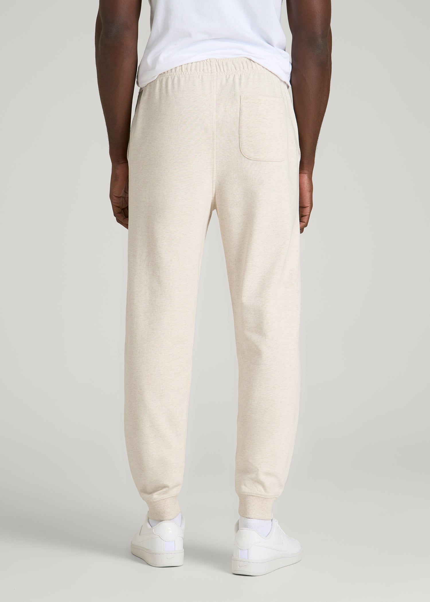 Everyday French Terry Jogger for Tall Men in Heathered Oatmeal