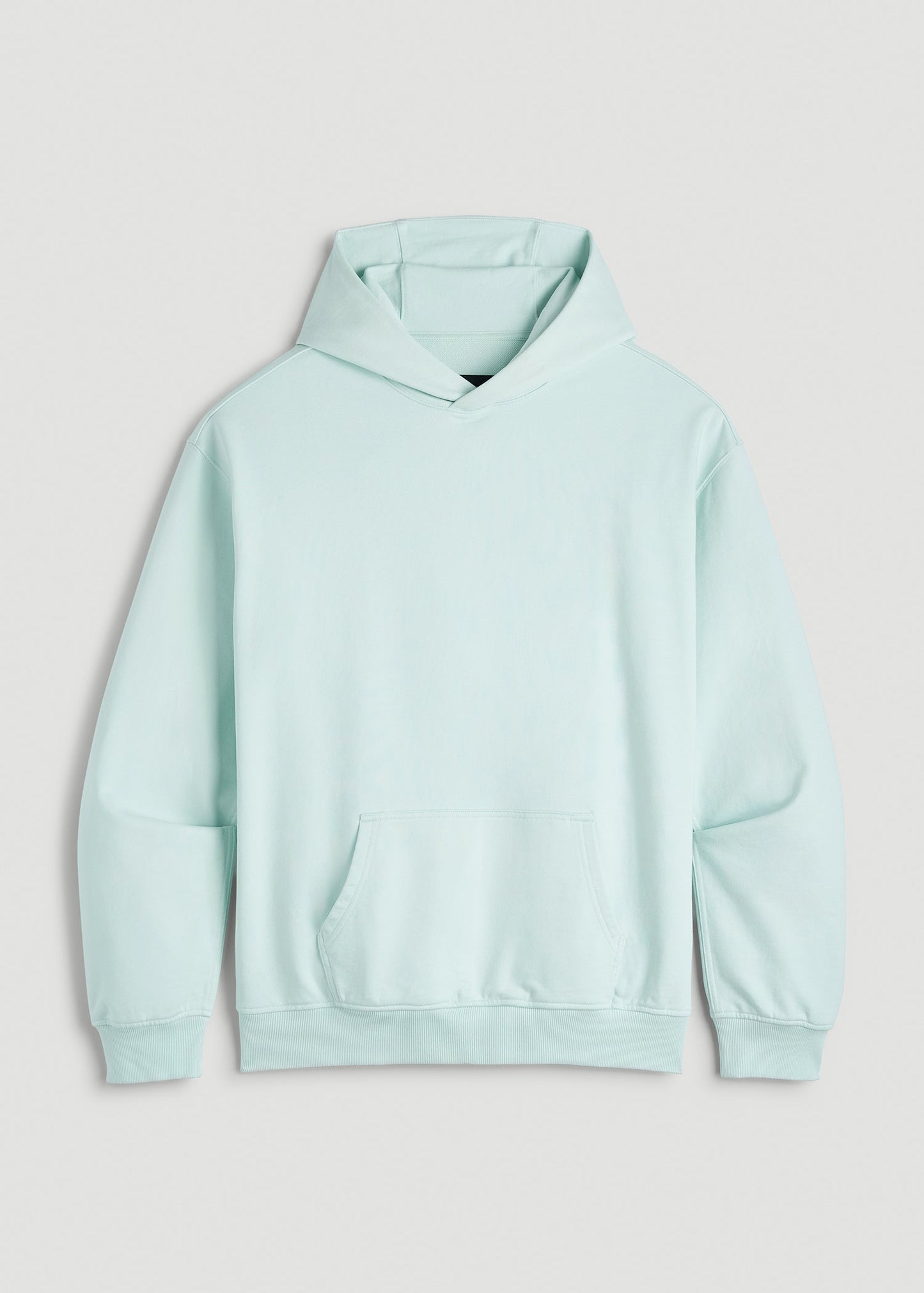 Everyday French Terry Popover Hoodie for Tall Men in Opal Blue