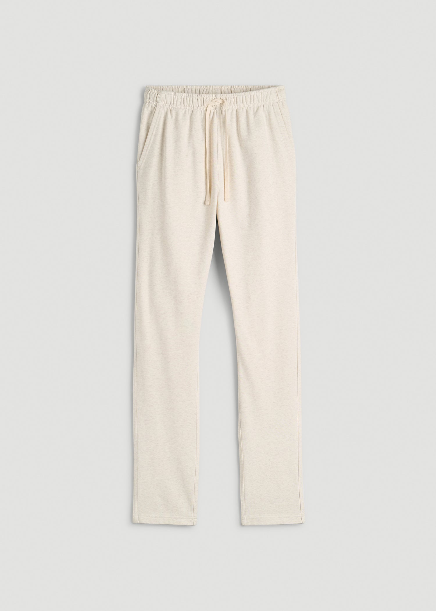 Everyday French Terry Straight Leg Sweatpants for Tall Men in Heathered Oatmeal
