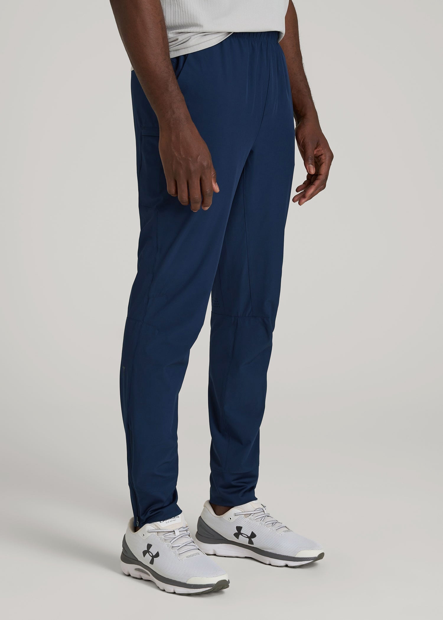 Featherweight Perforated Training Joggers for Tall Men in Regal Blue