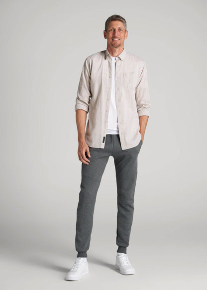 Wearever Fleece Joggers for Tall Men in Charcoal Mix
