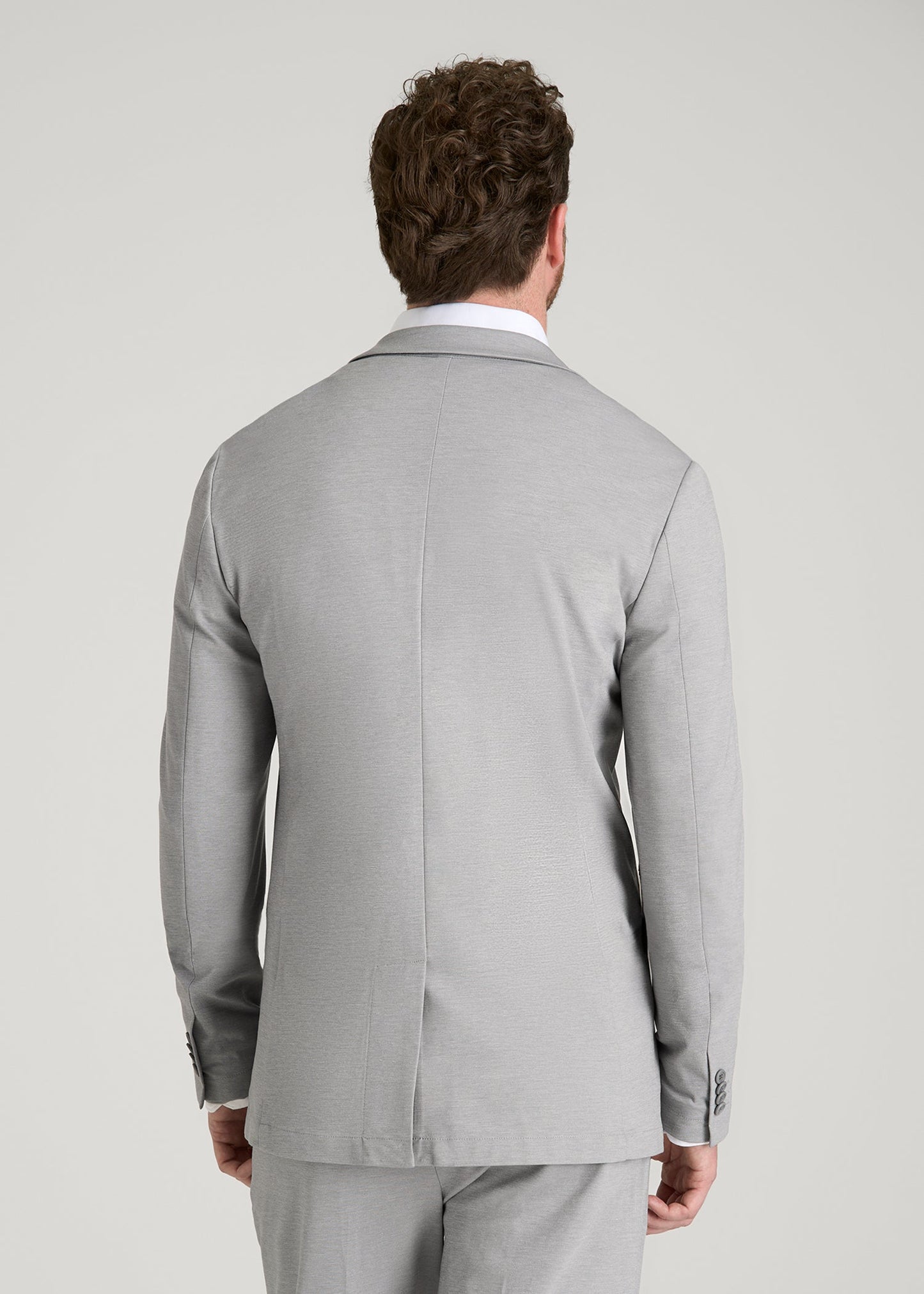Flex Tech Suit Jacket for Tall Men in Ice Grey Nailhead