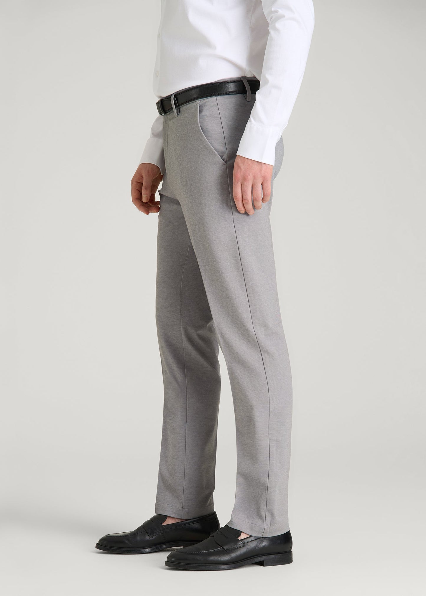 Flex Tech Suit Pants for Tall Men in Ice Grey Nailhead