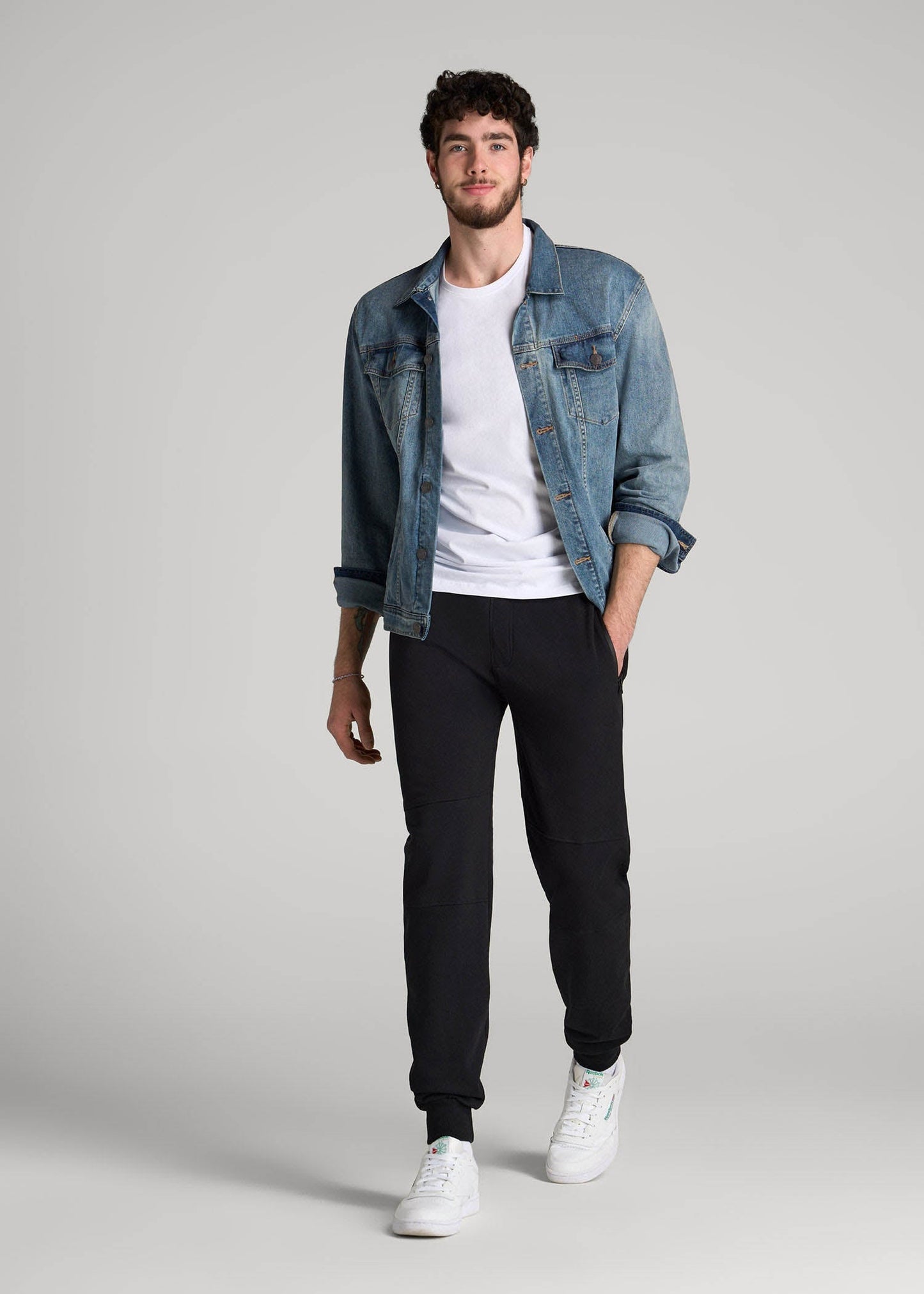 Wearever French Terry Joggers for Tall Men in Black