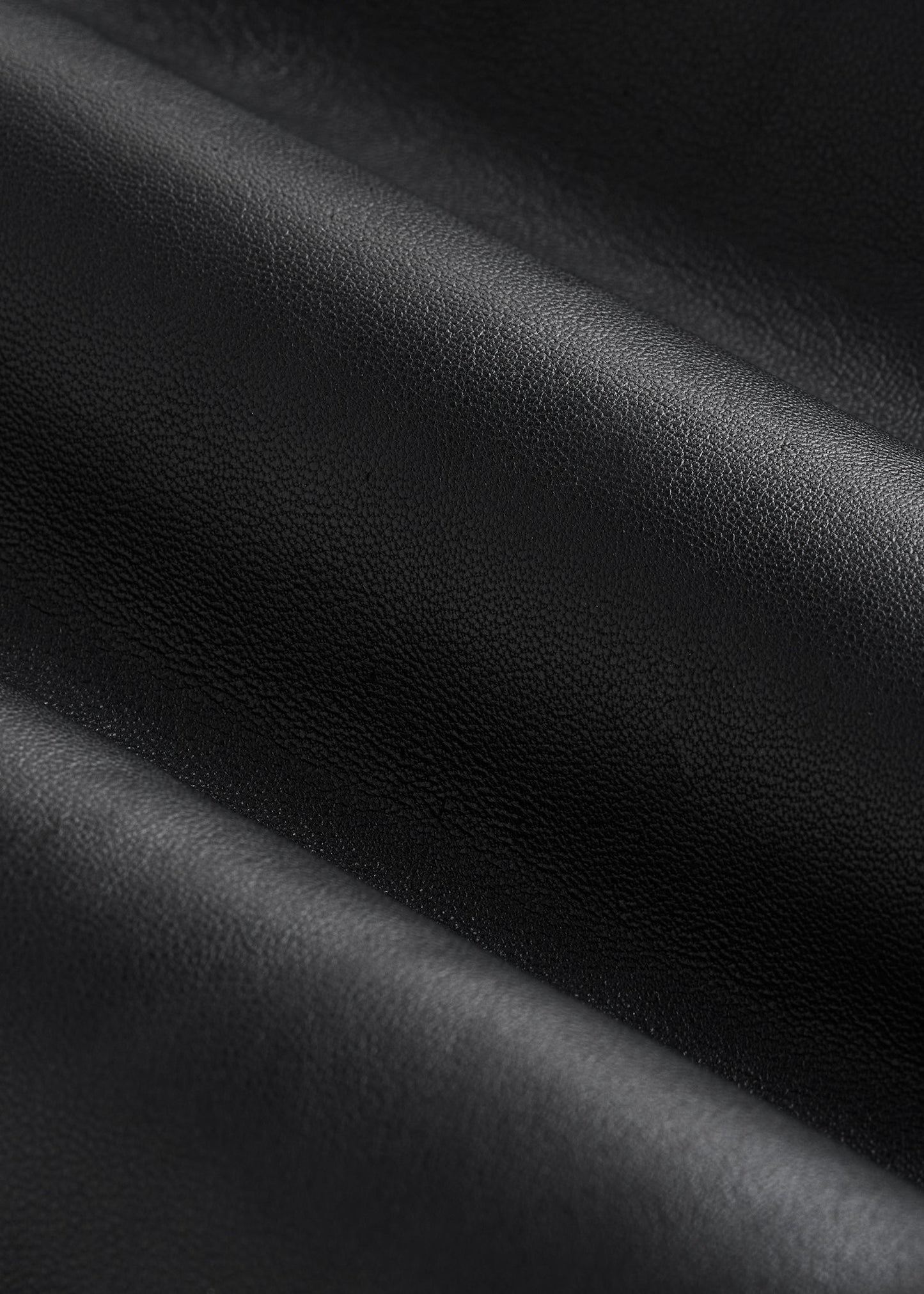 Genuine Leather Hooded Bomber for Tall Men in Black