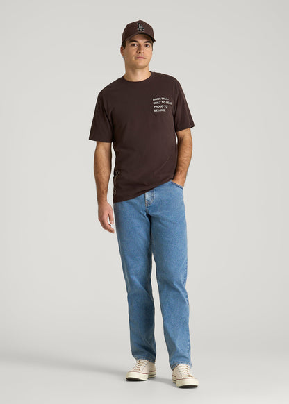 Mission Graphic Tee for Tall Men in Brown