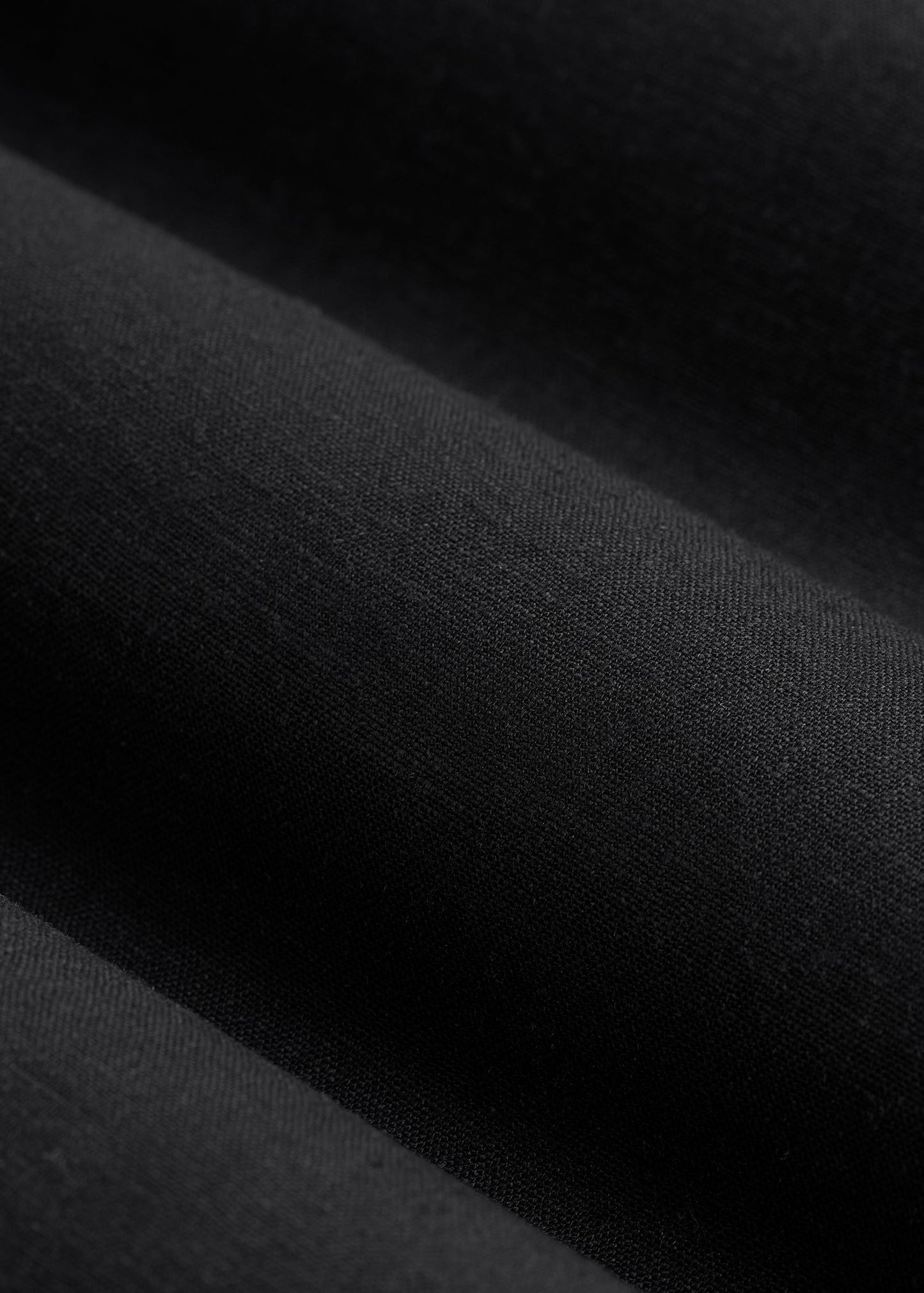Linen Popover Shirt for Tall Men in Black