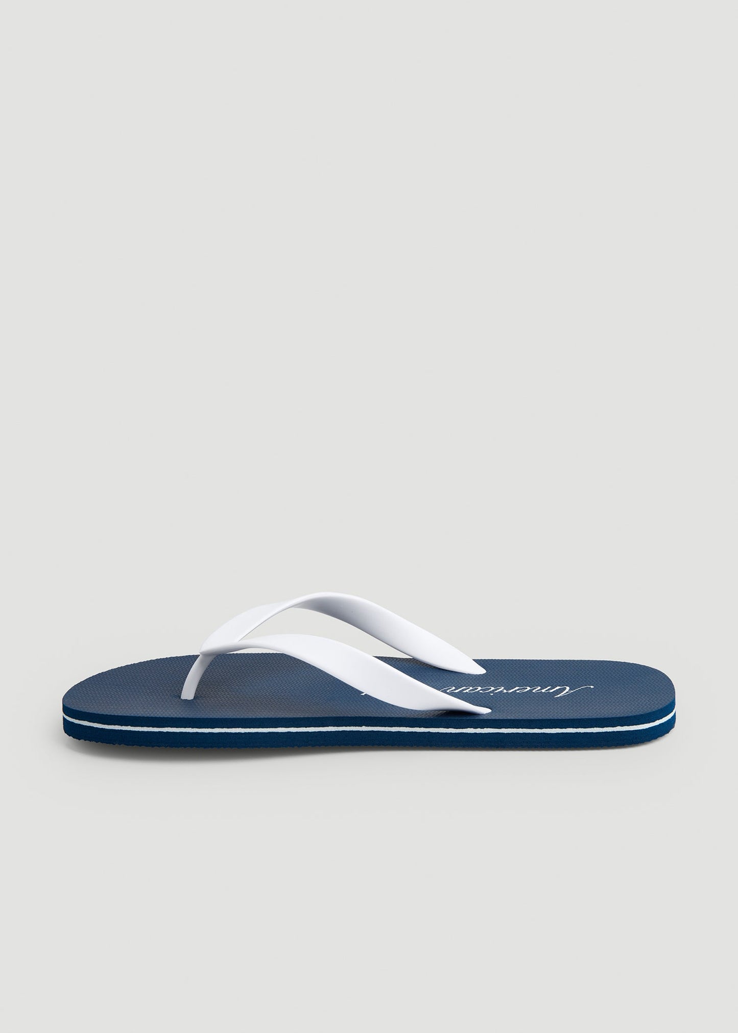 Men's Flip-Flop in Navy Blue/White