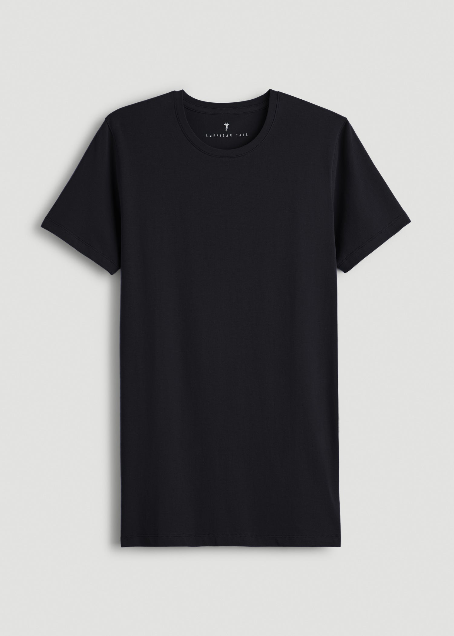 The Essential Modern Fit Crewneck Tee for Tall Men in Black