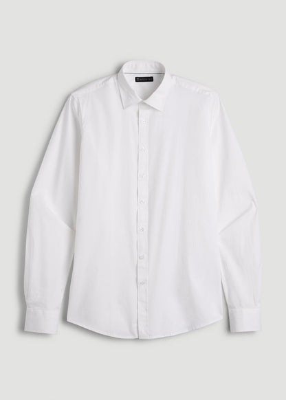 Oskar Easy Care Dress Shirt for Tall Men in Bright White