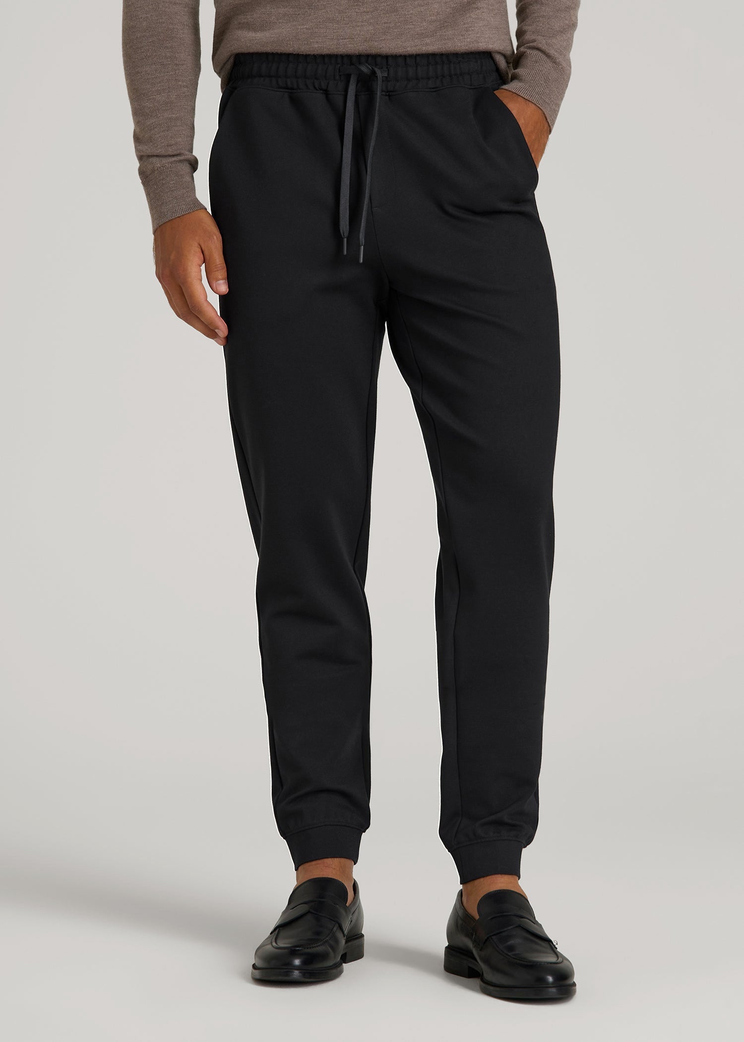 Flex Ponte Jogger for Tall Men in Black
