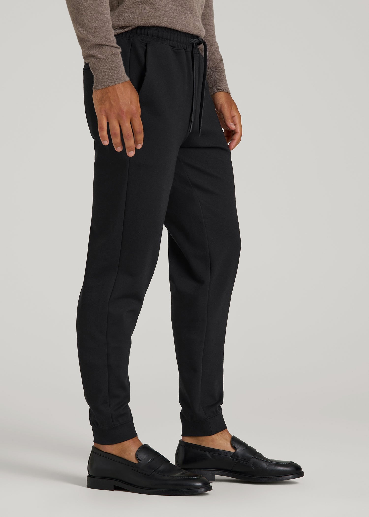 Flex Ponte Jogger for Tall Men in Black