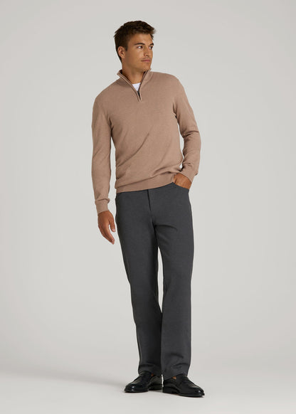 Flex Ponte Pants for Tall Men in Dark Charcoal Heather