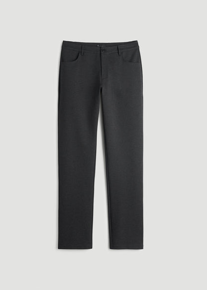 Flex Ponte Pants for Tall Men in Dark Charcoal Heather