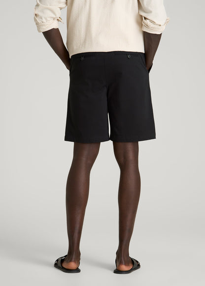 Stretch Commuter Pull-on Short for Tall Men in Black