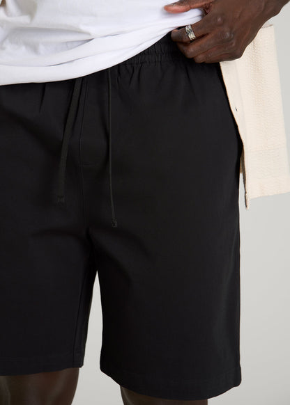 Stretch Commuter Pull-on Short for Tall Men in Black