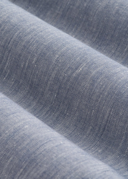 Stretch Linen Blazer for Tall Men in Navy Linen
