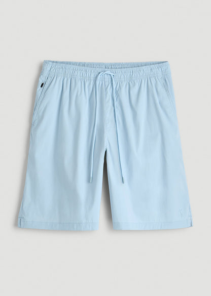 Stretch Swim Shorts for Tall Men in Ice Blue