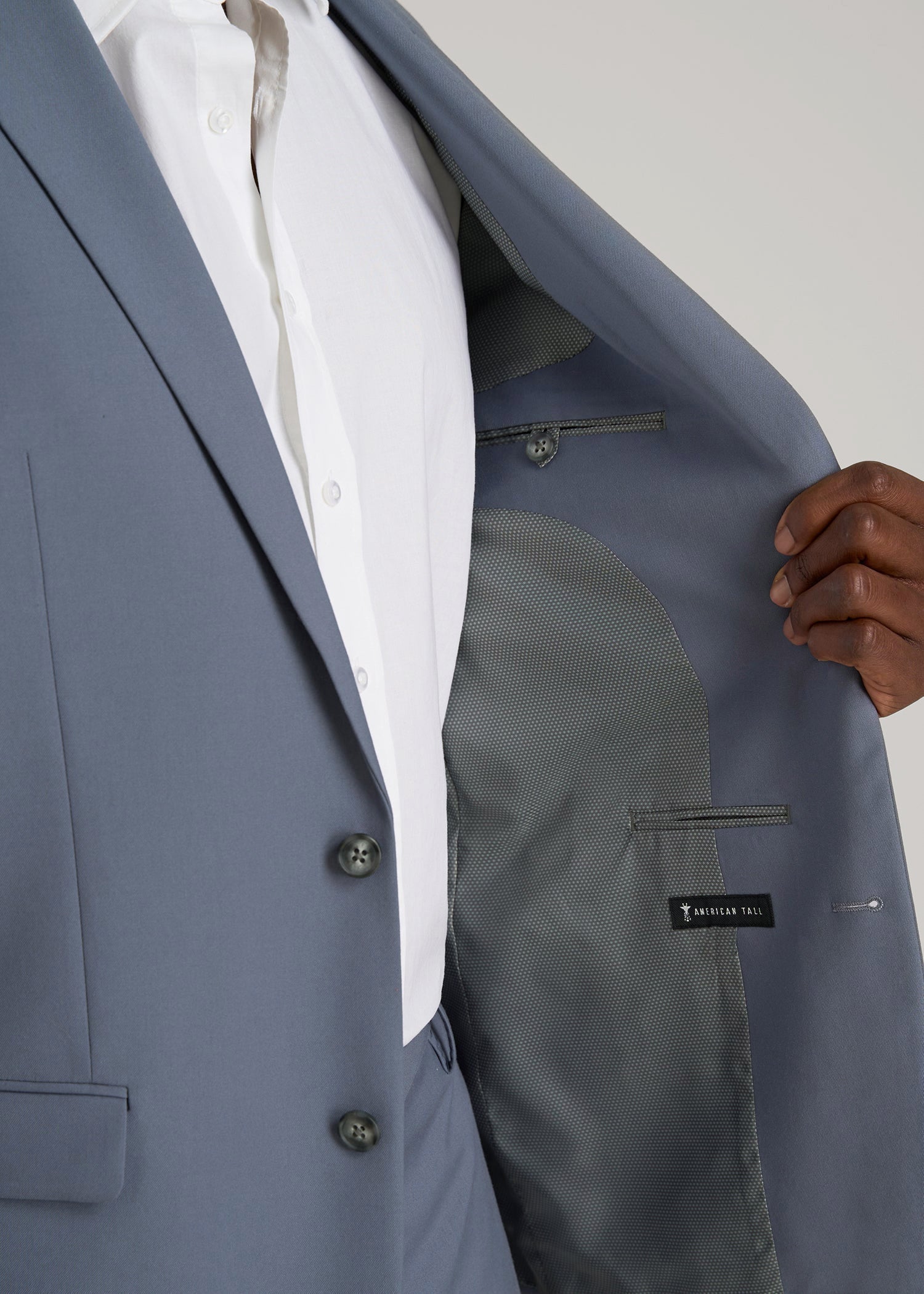 Suit Jacket for Tall Men in Blue Slate