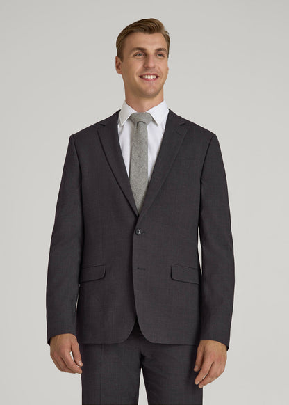 Suit Jacket for Tall Men in Charcoal Plaid