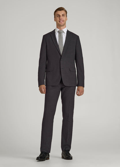Suit Jacket for Tall Men in Charcoal Plaid