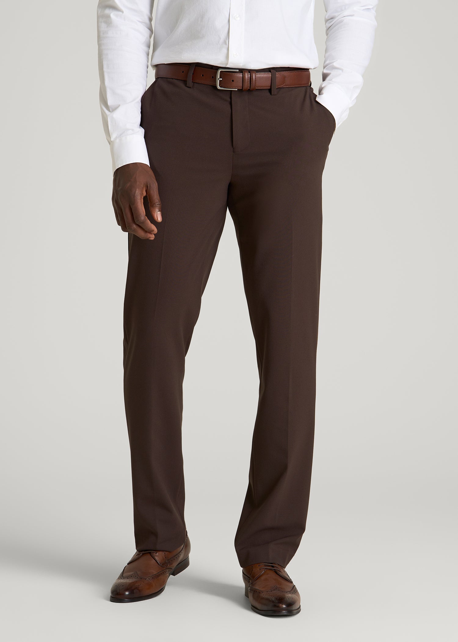 Suit Separates Pants for Tall Men in Coffee Bean
