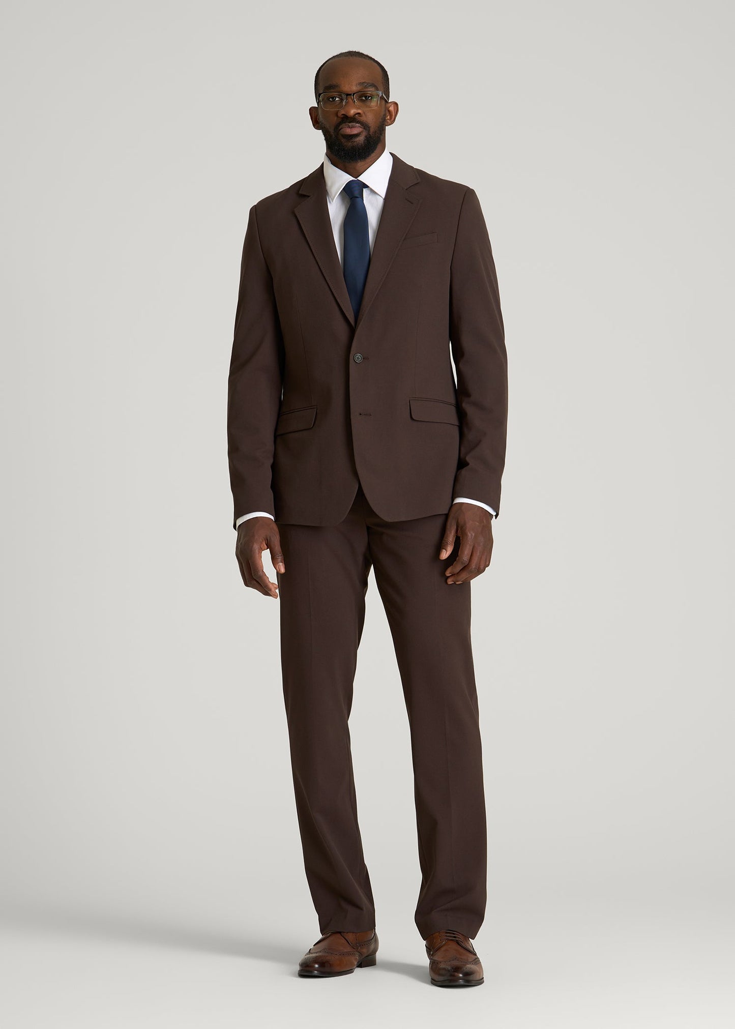 Suit Separates Pants for Tall Men in Coffee Bean