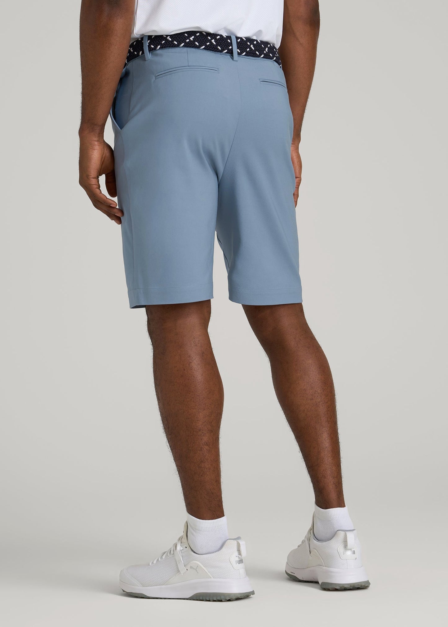 Tech Chino Shorts for Tall Men in Chambray