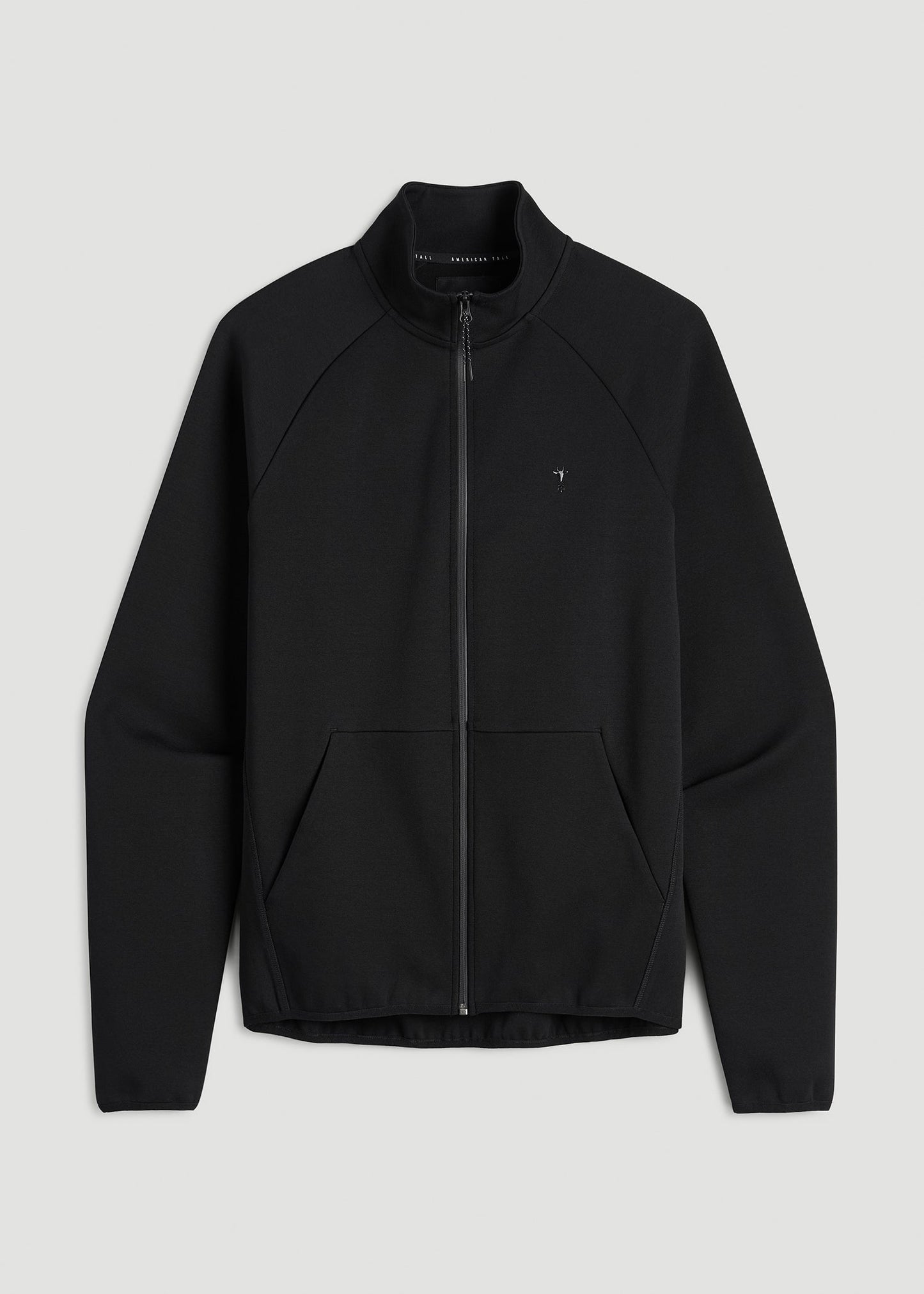Tech Motion Fleece Full-Zip Jacket for Tall Men in Black