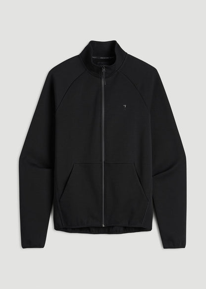 Tech Motion Fleece Full-Zip Jacket for Tall Men in Black