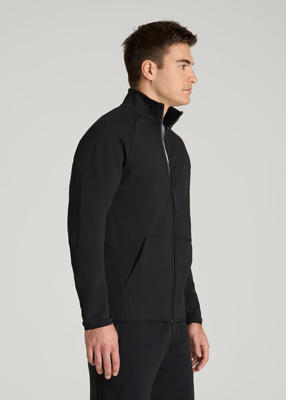Tech Motion Fleece Full-Zip Jacket for Tall Men in Black
