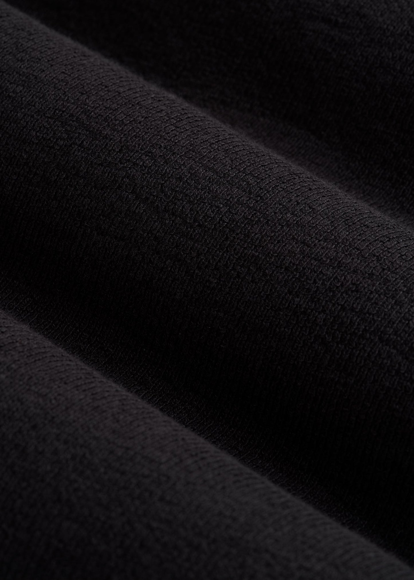 Terry Cotton Polo Cardigan for Tall Men in Black