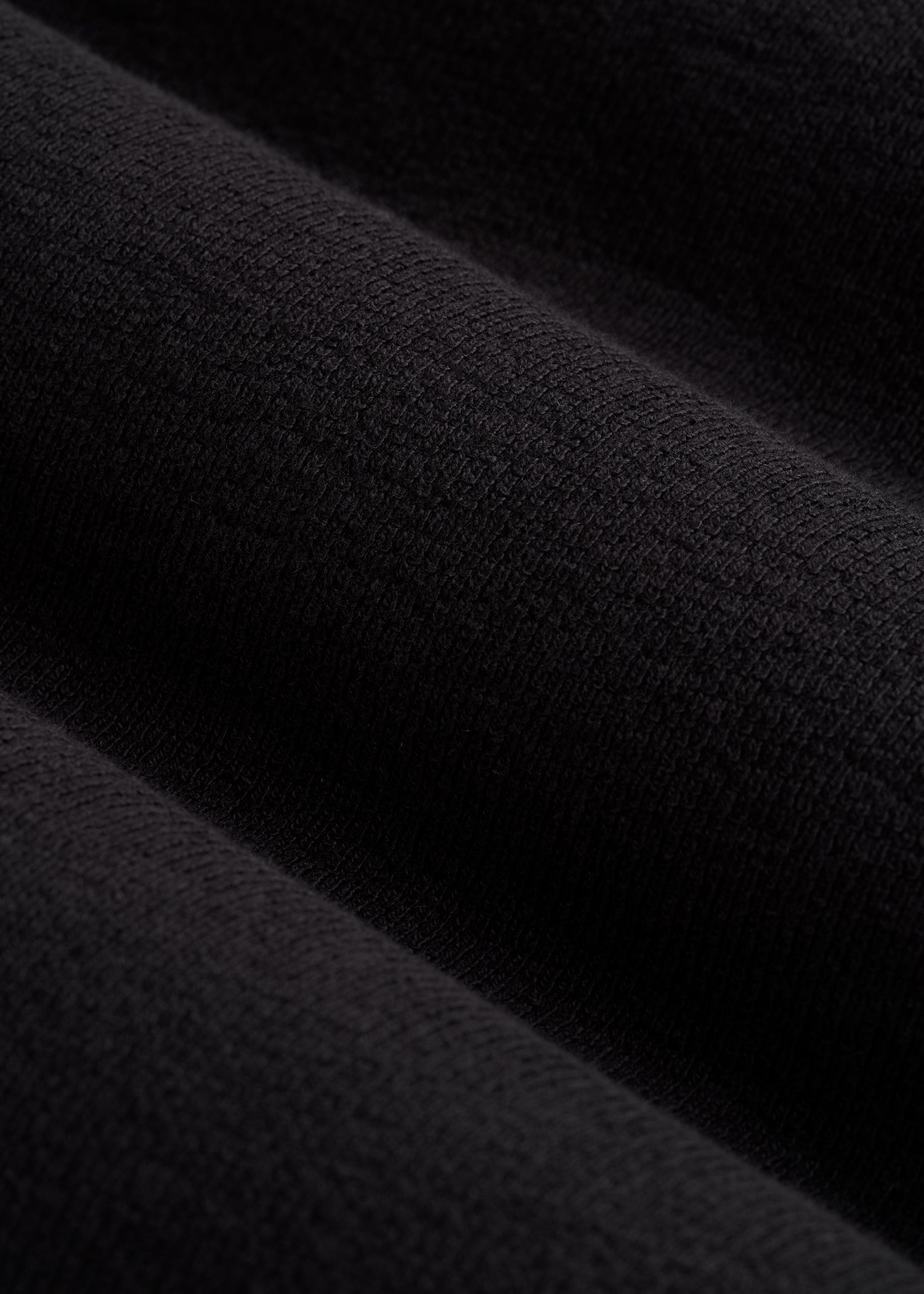 Terry Cotton Polo Cardigan for Tall Men in Black