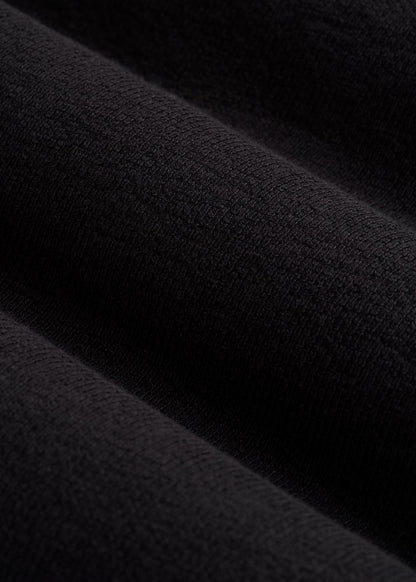 Terry Cotton Polo Cardigan for Tall Men in Black