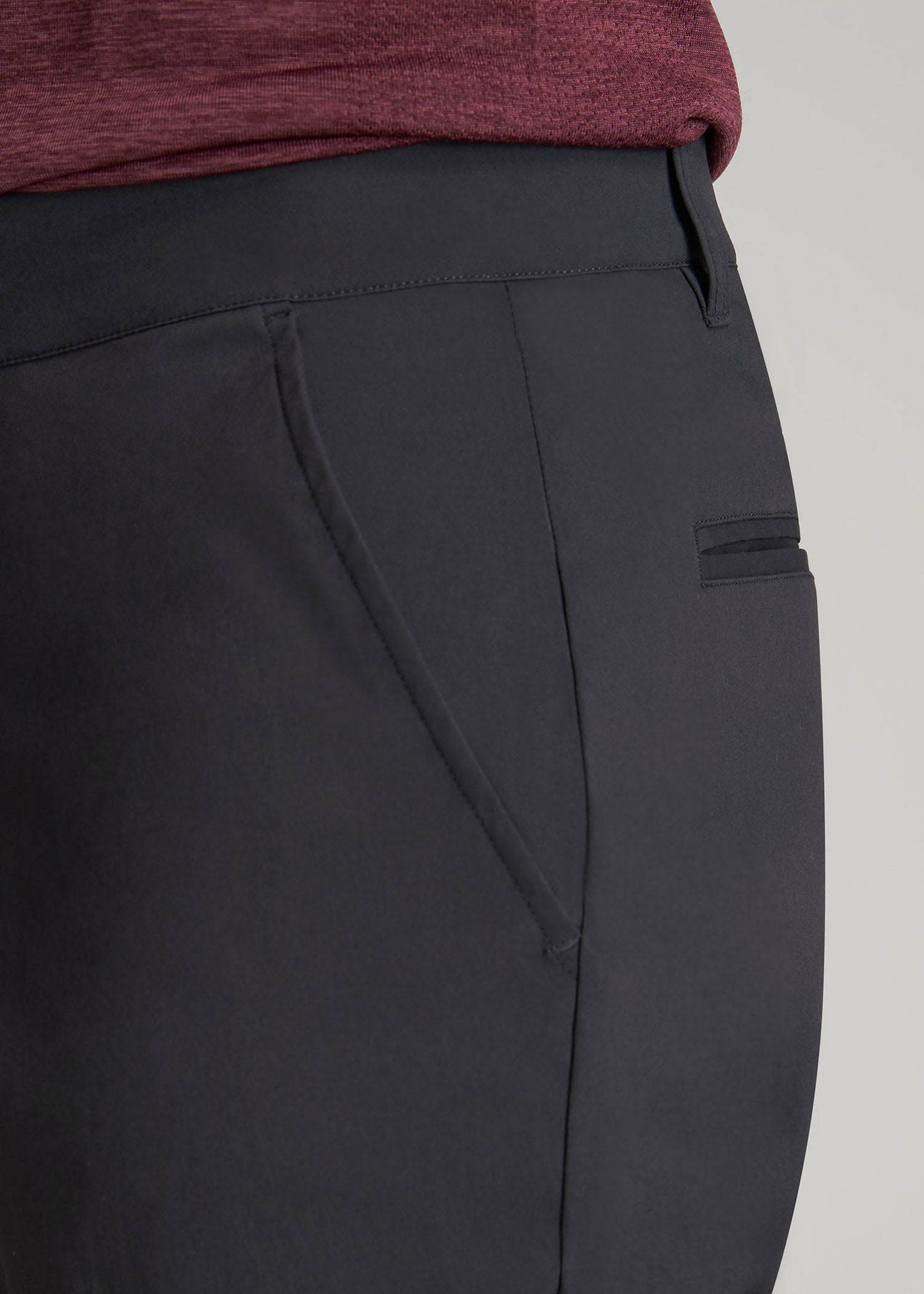 TAPERED FIT Traveler Chino Pants for Tall Men in Black