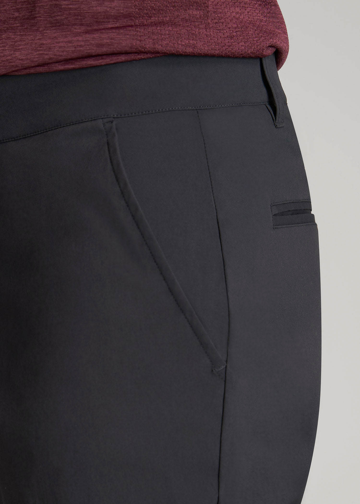 TAPERED FIT Traveler Chino Pants for Tall Men in Black