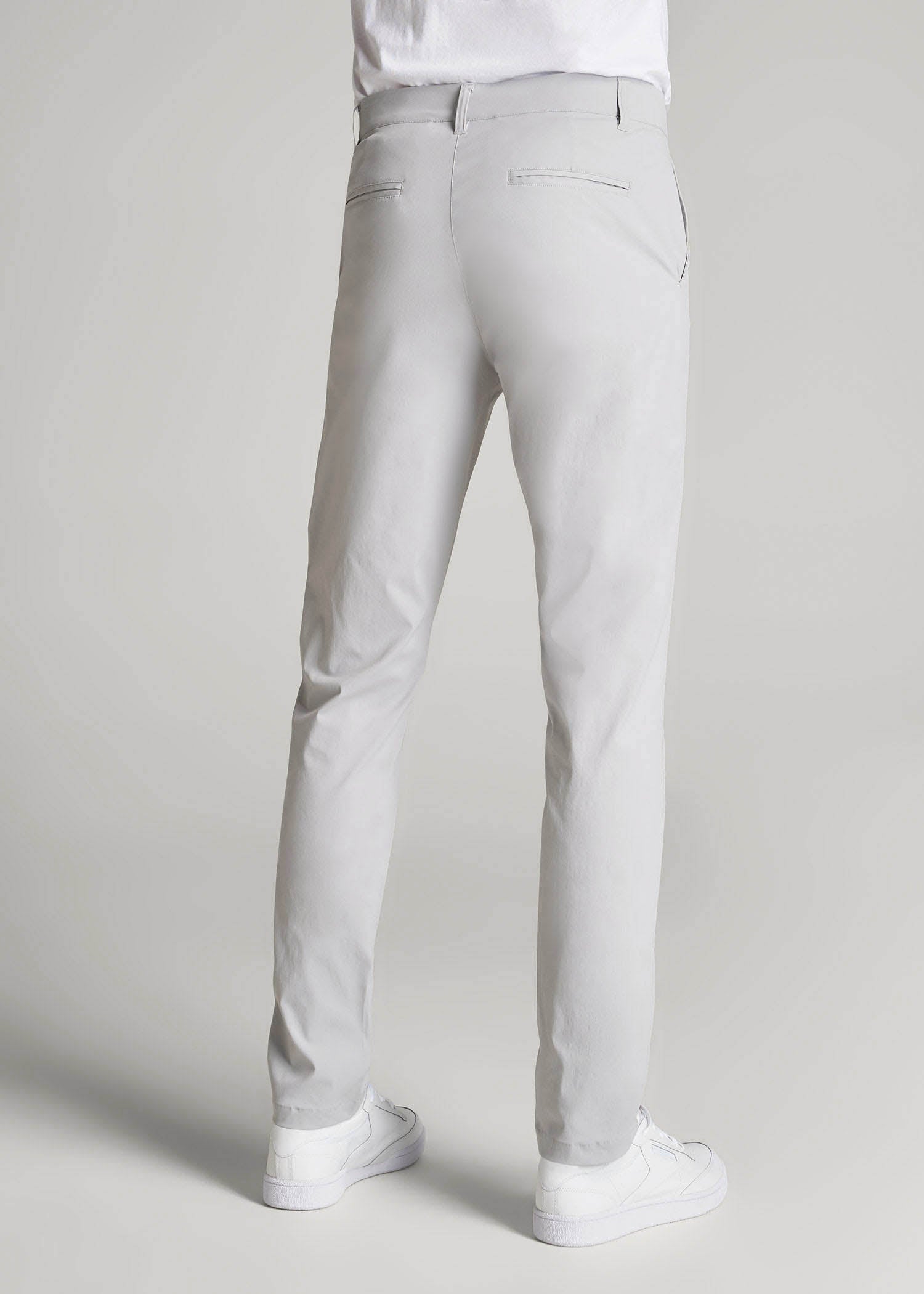 TAPERED FIT Traveler Chino Pants for Tall Men in Light Grey