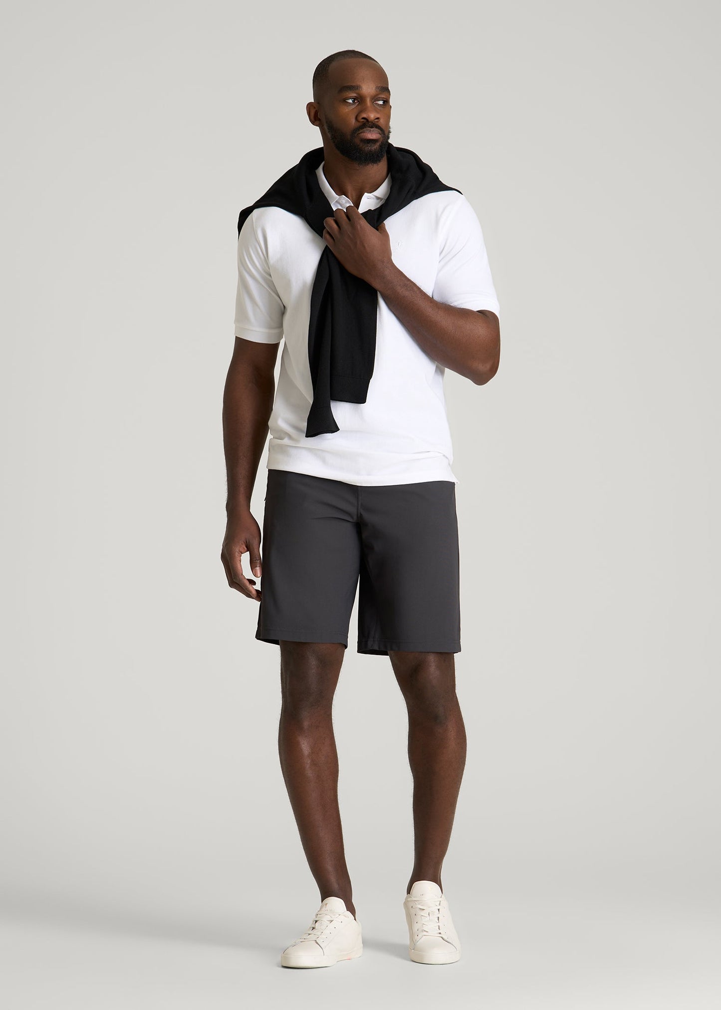 Traveler Chino Short 2.0 for Tall Men in Iron Grey