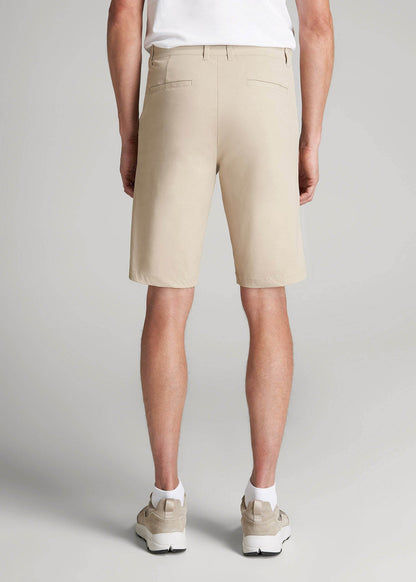 Traveler Chino Shorts for Tall Men in Light Khaki