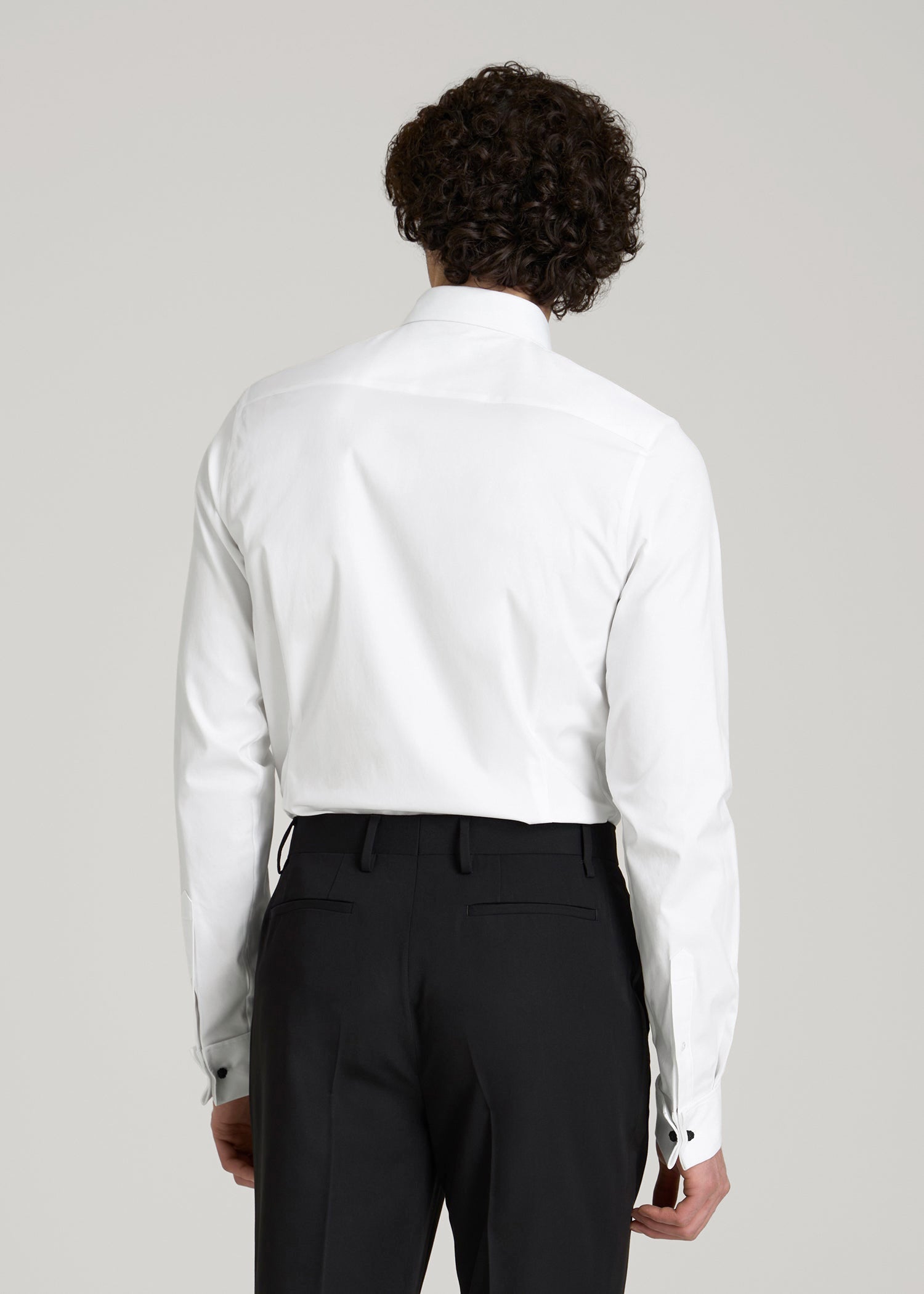 Tuxedo Shirt for Tall Men in White