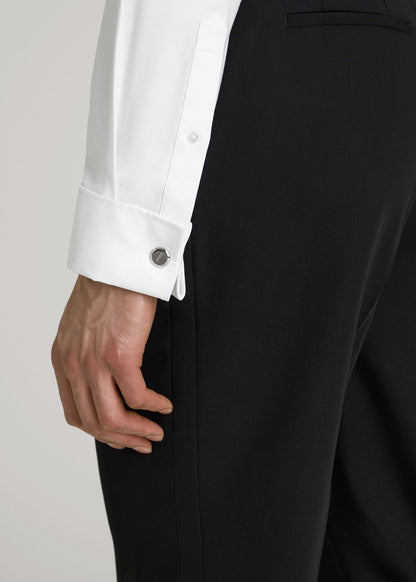 Tuxedo Shirt for Tall Men in White
