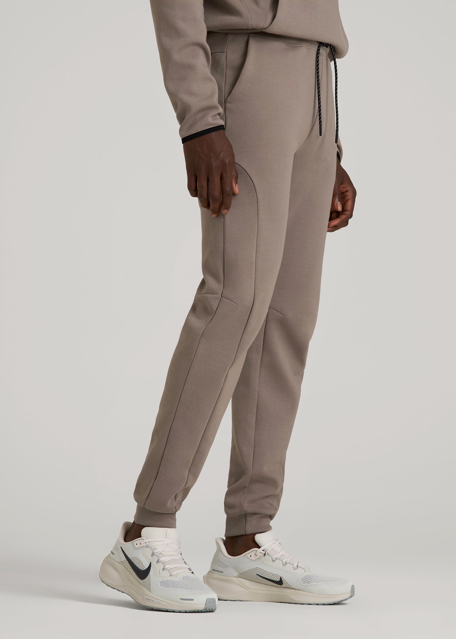 Tech Motion Fleece Joggers for Tall Men in Portobello