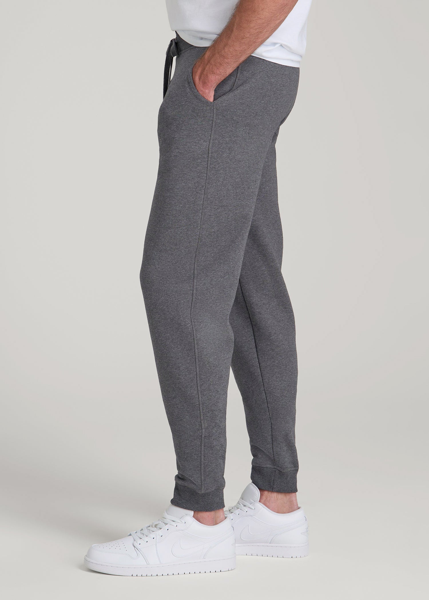 Wearever 2.0 Fleece Joggers for Tall Men in Charcoal Mix