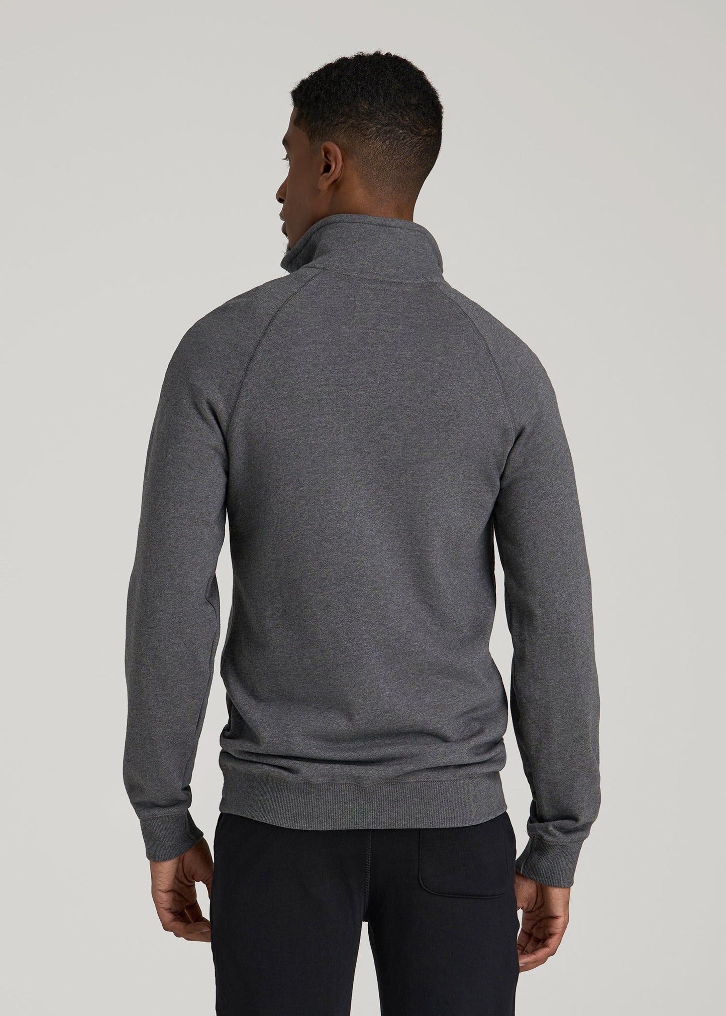 Wearever 2.0 French Terry Quarter-Zip Sweatshirt for Tall Men in Charcoal Mix