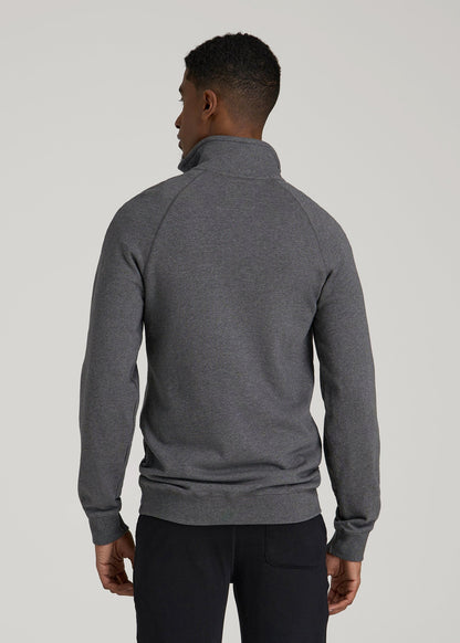 Wearever 2.0 French Terry Quarter-Zip Sweatshirt for Tall Men in Charcoal Mix