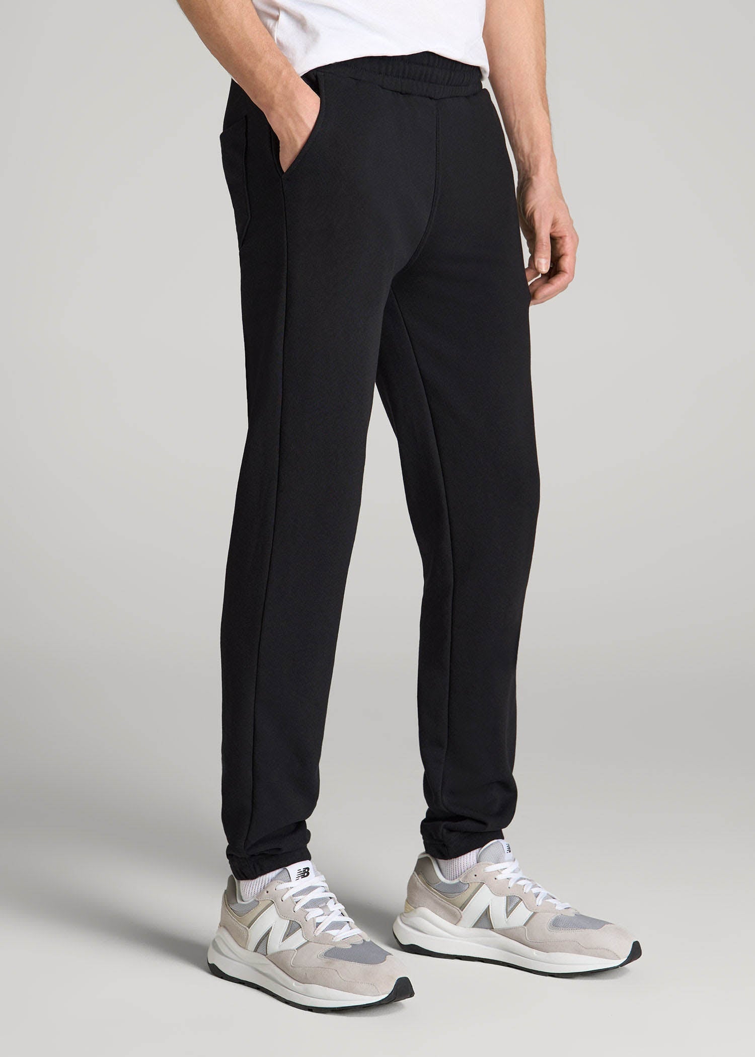 Wearever French Terry Sweatpants for Tall Men in Black