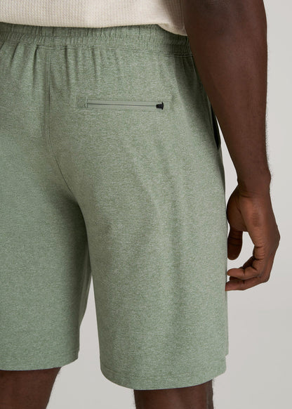 Weekender Stretch Lounge Shorts for Tall Men in Dark Seagrass Mix